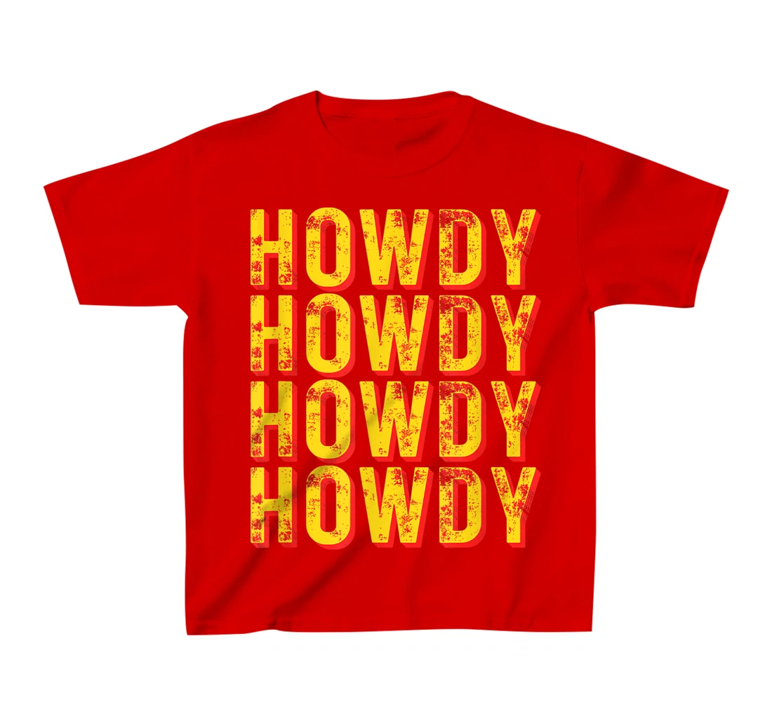 Vintage Howdy Rodeo Funny Western Country Southern Cowgirl T-Shirt, Kid T-Shirt and Women T-Shirt