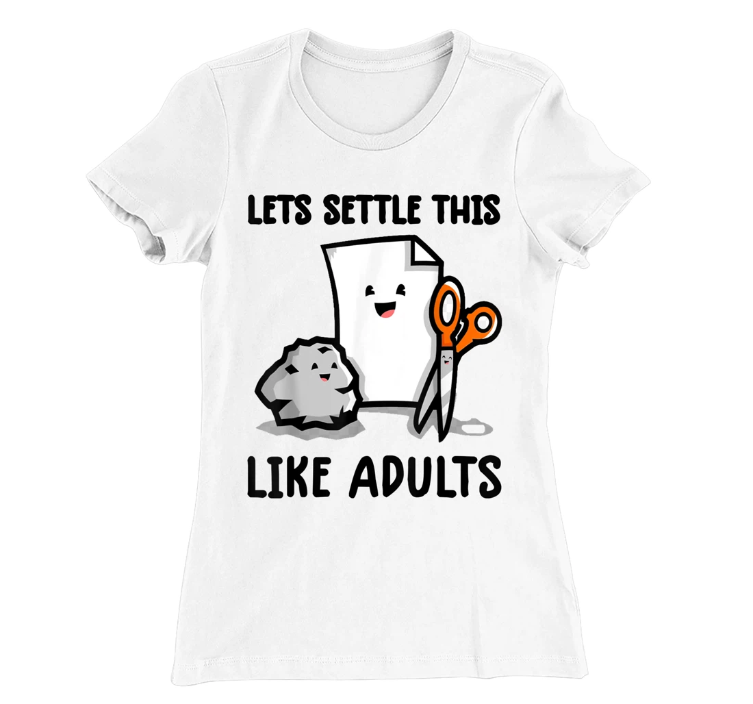 Womens lets settle this like adults shirt rock paper scissors funny T-Shirt, Kid T-Shirt and Women T-Shirt