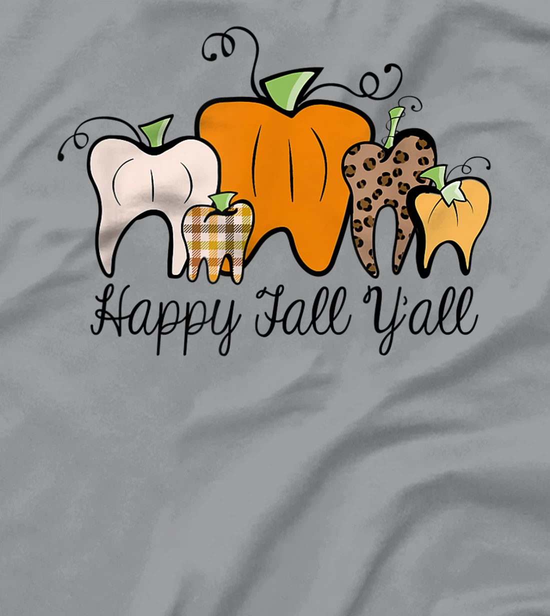 Womens Fall Pumpkin tooth Dental Assistant Hygienist Staff Design T-Shirt, Kid T-Shirt and Women T-Shirt
