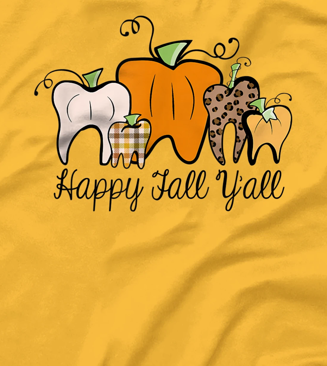 Womens Fall Pumpkin tooth Dental Assistant Hygienist Staff Design T-Shirt, Kid T-Shirt and Women T-Shirt