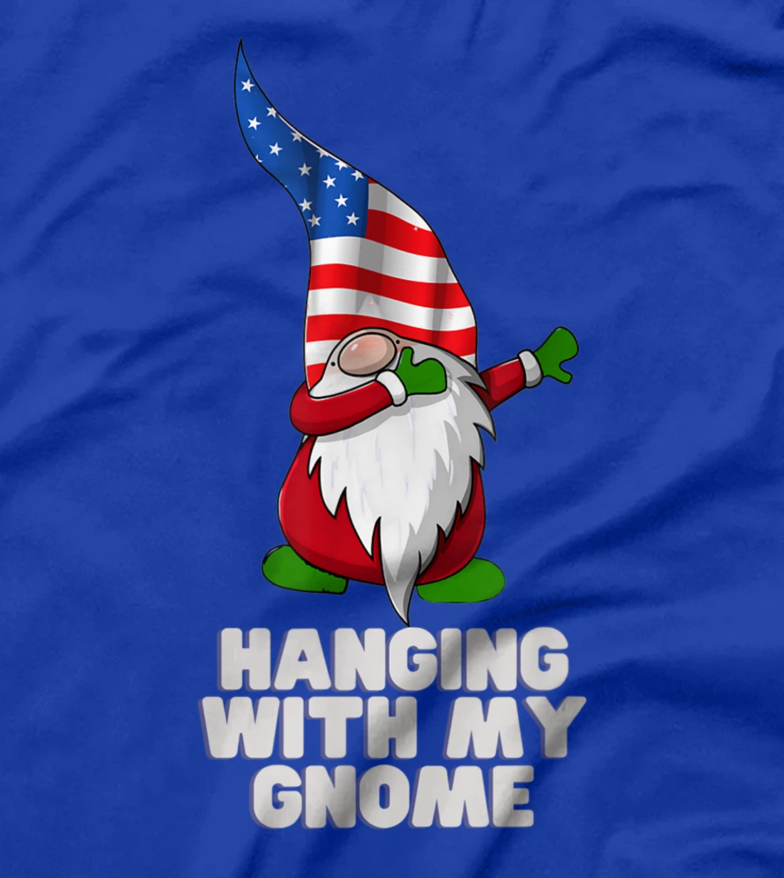 Hanging With My Gnome Garden Dabbing Gnome American USA Flag T-Shirt, Kid T-Shirt and Women T-Shirt
