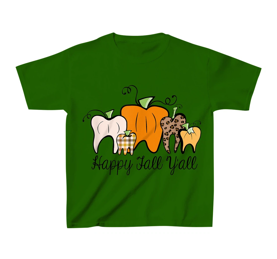 Womens Fall Pumpkin tooth Dental Assistant Hygienist Staff Design T-Shirt, Kid T-Shirt and Women T-Shirt