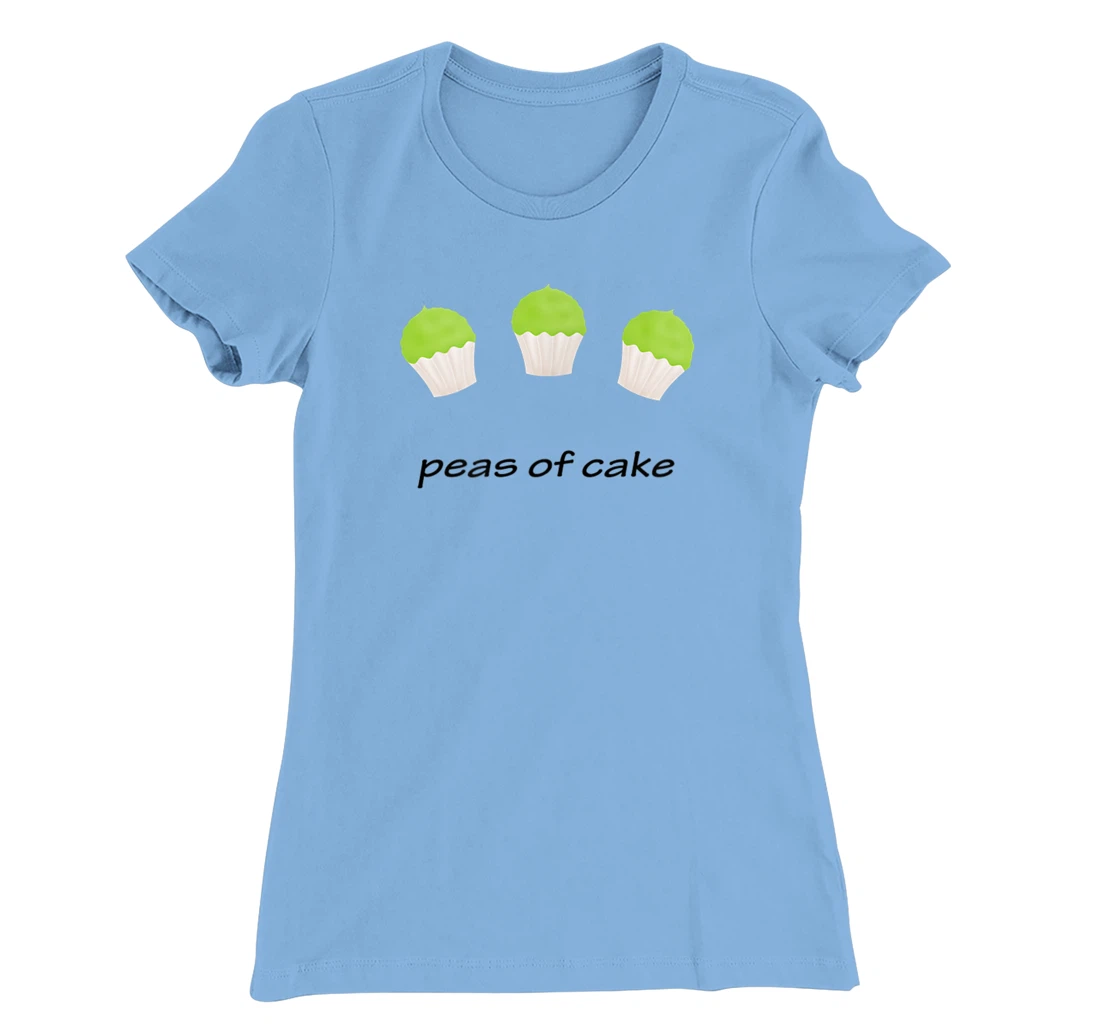 Womens Peas of cake, easy peasy piece of cake funny vegan pea pun T-Shirt, Kid T-Shirt and Women T-Shirt