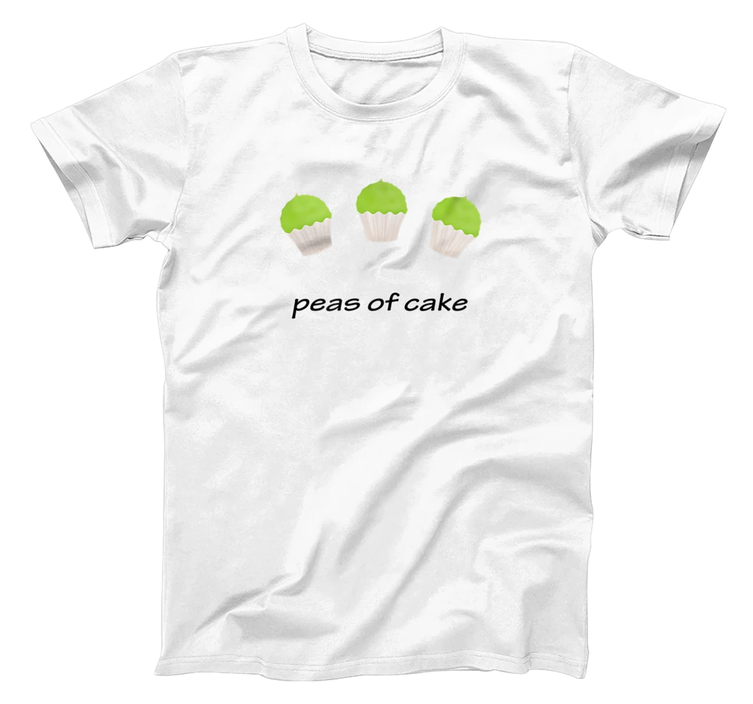Womens Peas of cake, easy peasy piece of cake funny vegan pea pun T-Shirt, Kid T-Shirt and Women T-Shirt