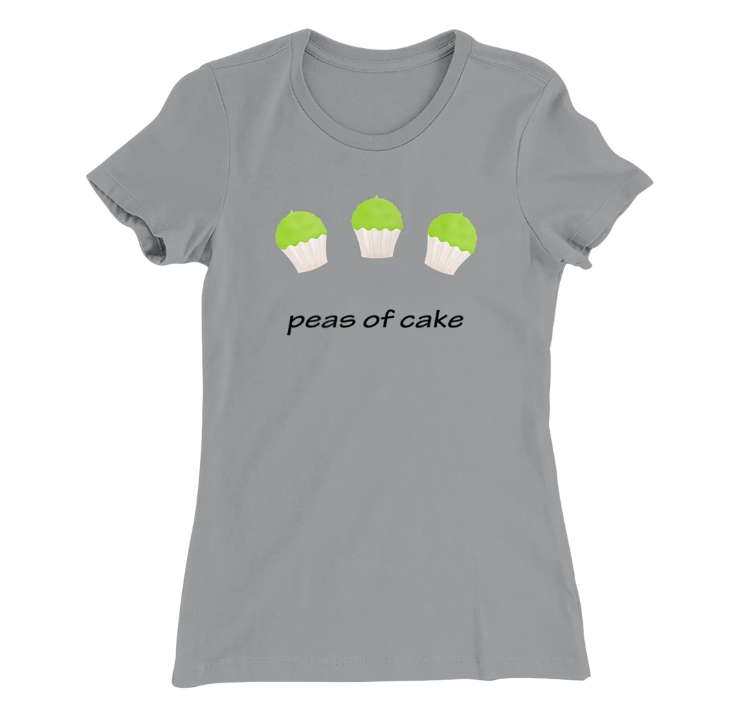 Womens Peas of cake, easy peasy piece of cake funny vegan pea pun T-Shirt, Kid T-Shirt and Women T-Shirt