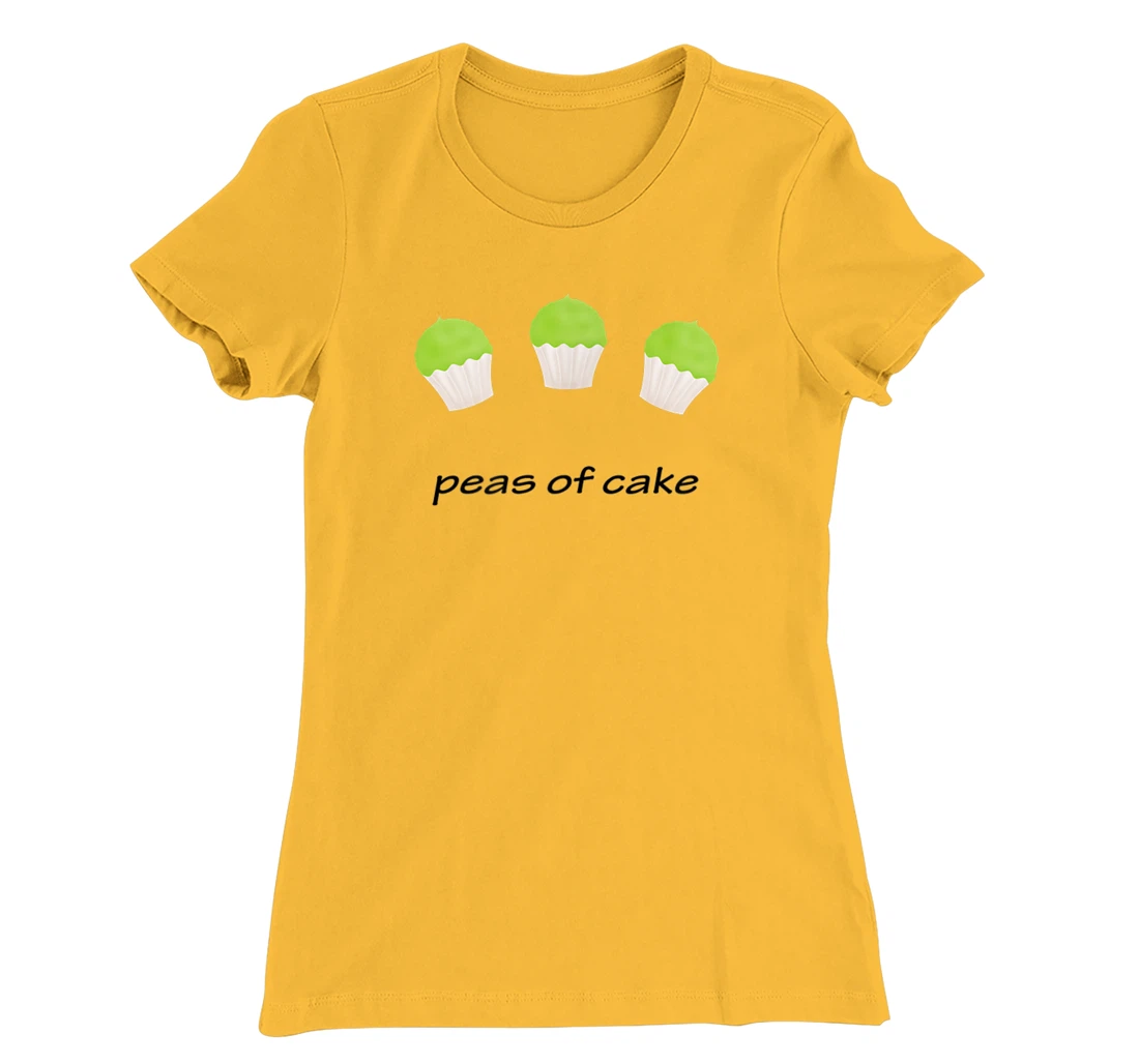 Womens Peas of cake, easy peasy piece of cake funny vegan pea pun T-Shirt, Kid T-Shirt and Women T-Shirt