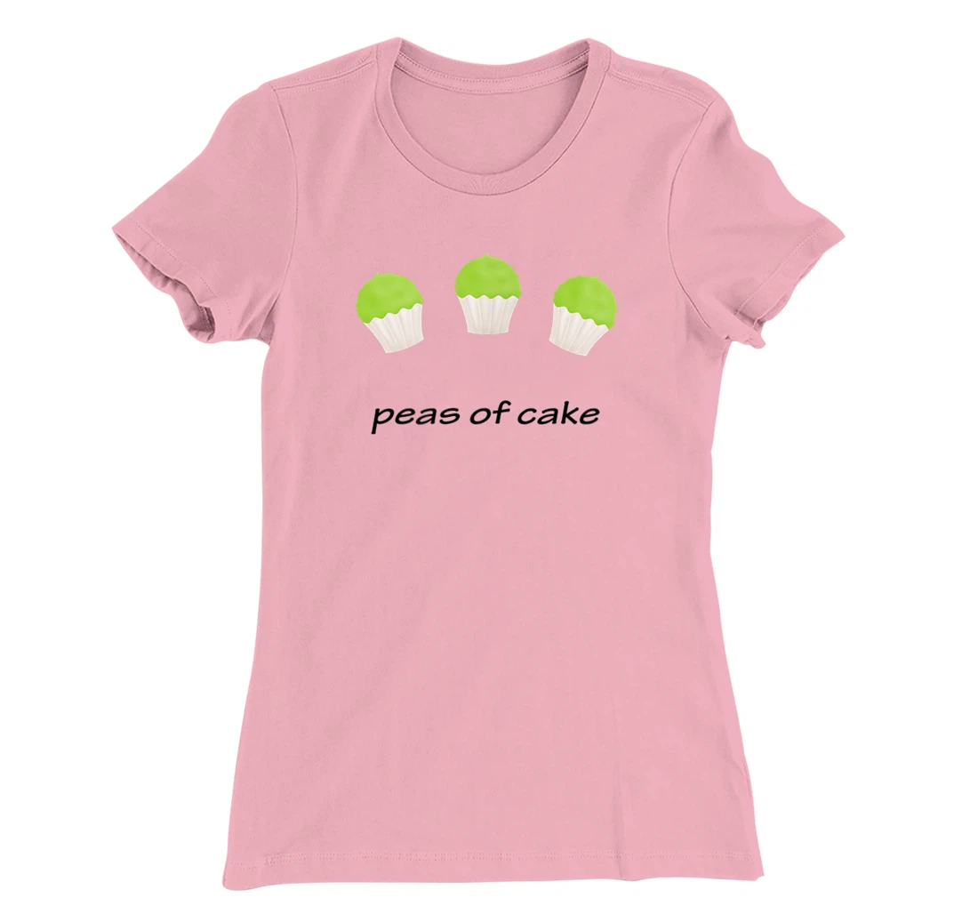 Womens Peas of cake, easy peasy piece of cake funny vegan pea pun T-Shirt, Kid T-Shirt and Women T-Shirt