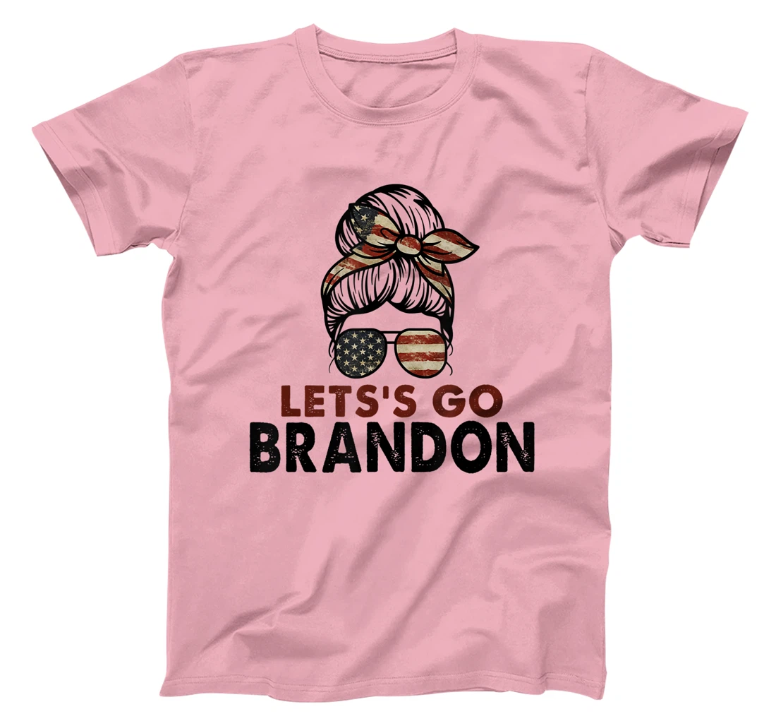 Womens Let's Go Brandon Conservative Anti Liberal US Flag T-Shirt, Women T-Shirt