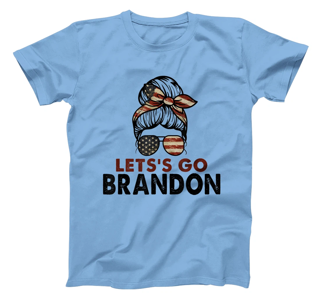 Womens Let's Go Brandon Conservative Anti Liberal US Flag T-Shirt, Women T-Shirt