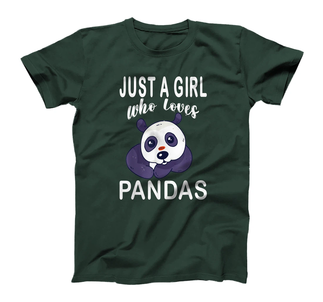 Just A Girl Who Loves Pandas. Cute Adorable Panda Costume T-Shirt, Kid T-Shirt and Women T-Shirt