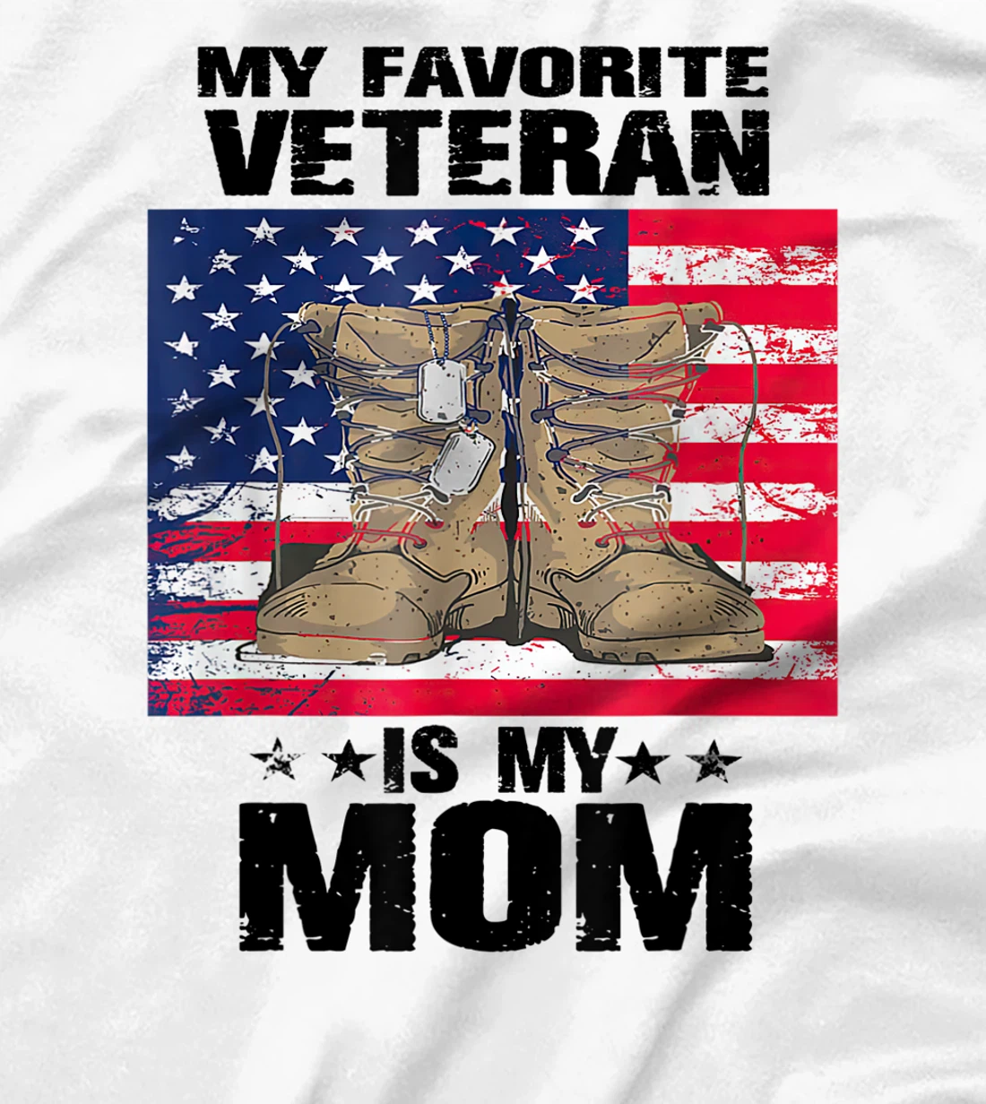 Mother Veterans Day My Favorite Veteran Is My Mom Proud Son T-Shirt, Women T-Shirt