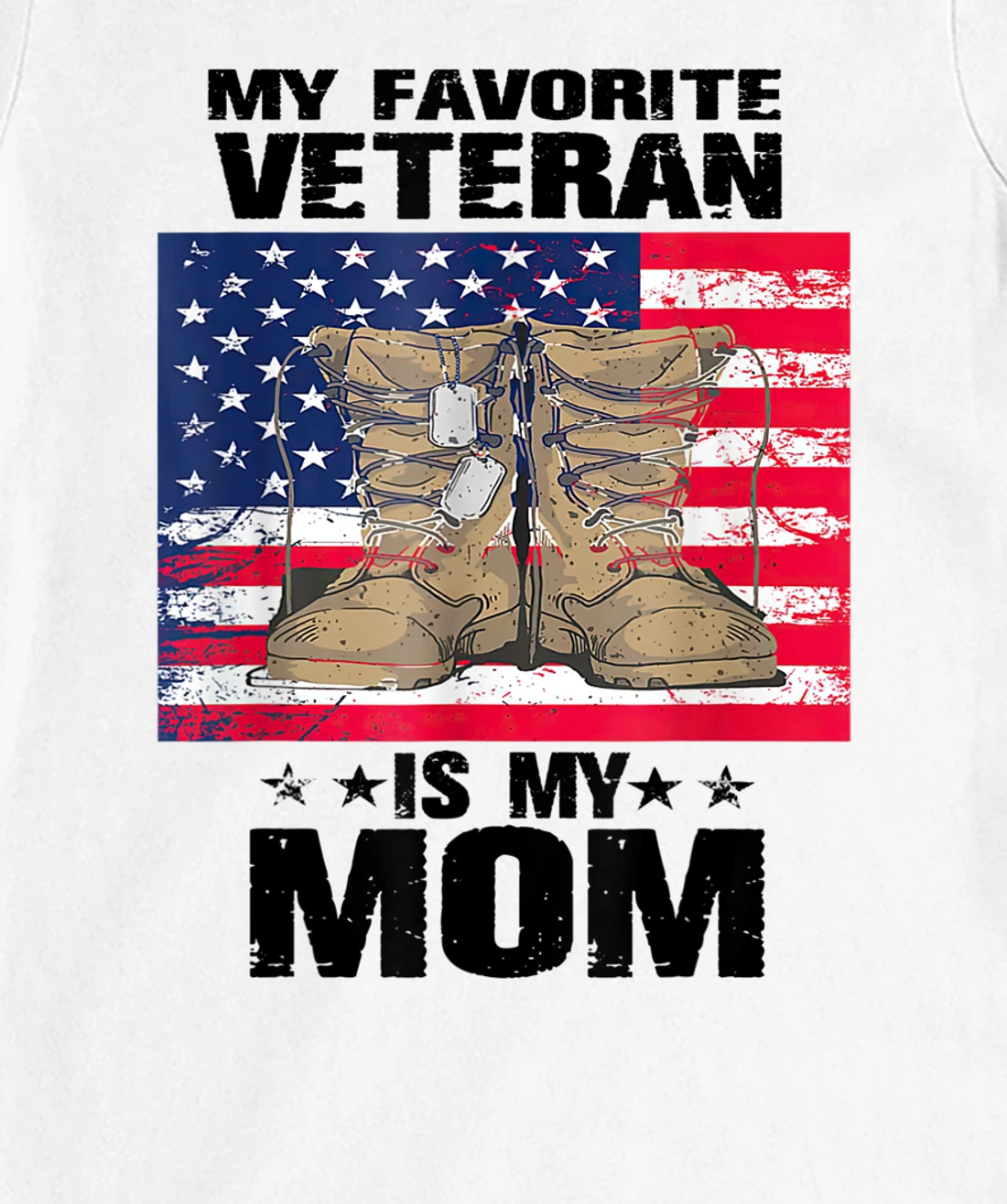 Mother Veterans Day My Favorite Veteran Is My Mom Proud Son T-Shirt, Women T-Shirt