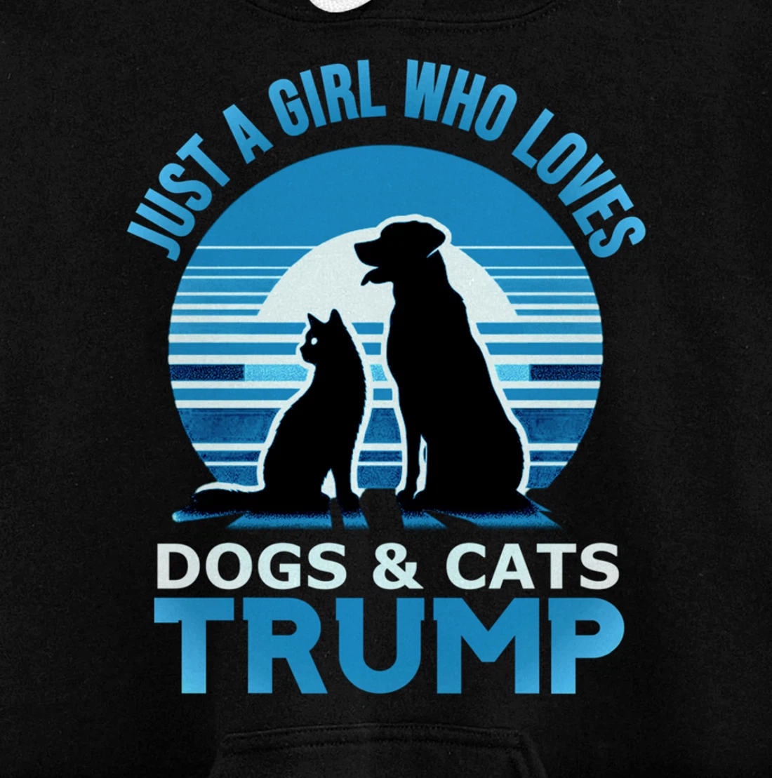 funny Just A Girl Who Loves Dogs And cats and donald trump Pullover Hoodie