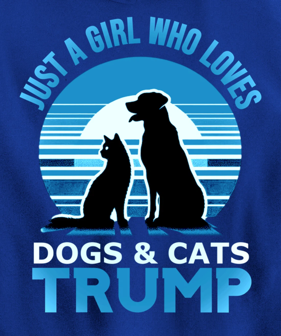 funny Just A Girl Who Loves Dogs And cats and donald trump Pullover Hoodie