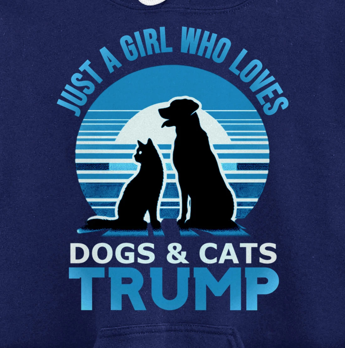 funny Just A Girl Who Loves Dogs And cats and donald trump Pullover Hoodie