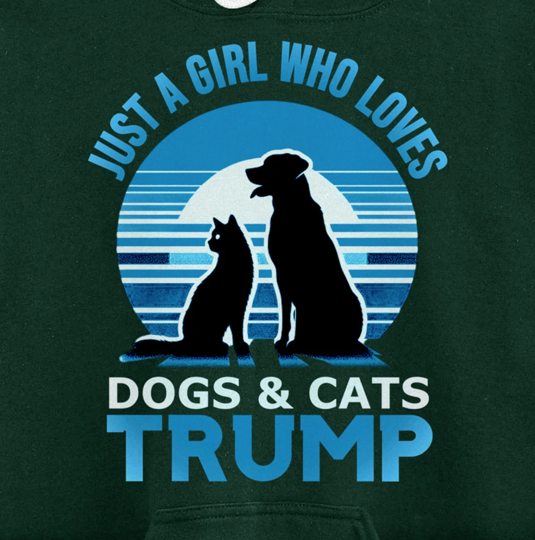 funny Just A Girl Who Loves Dogs And cats and donald trump Pullover Hoodie