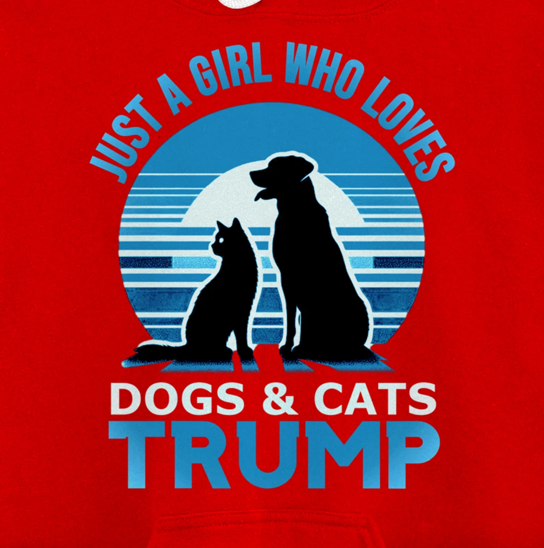funny Just A Girl Who Loves Dogs And cats and donald trump Pullover Hoodie