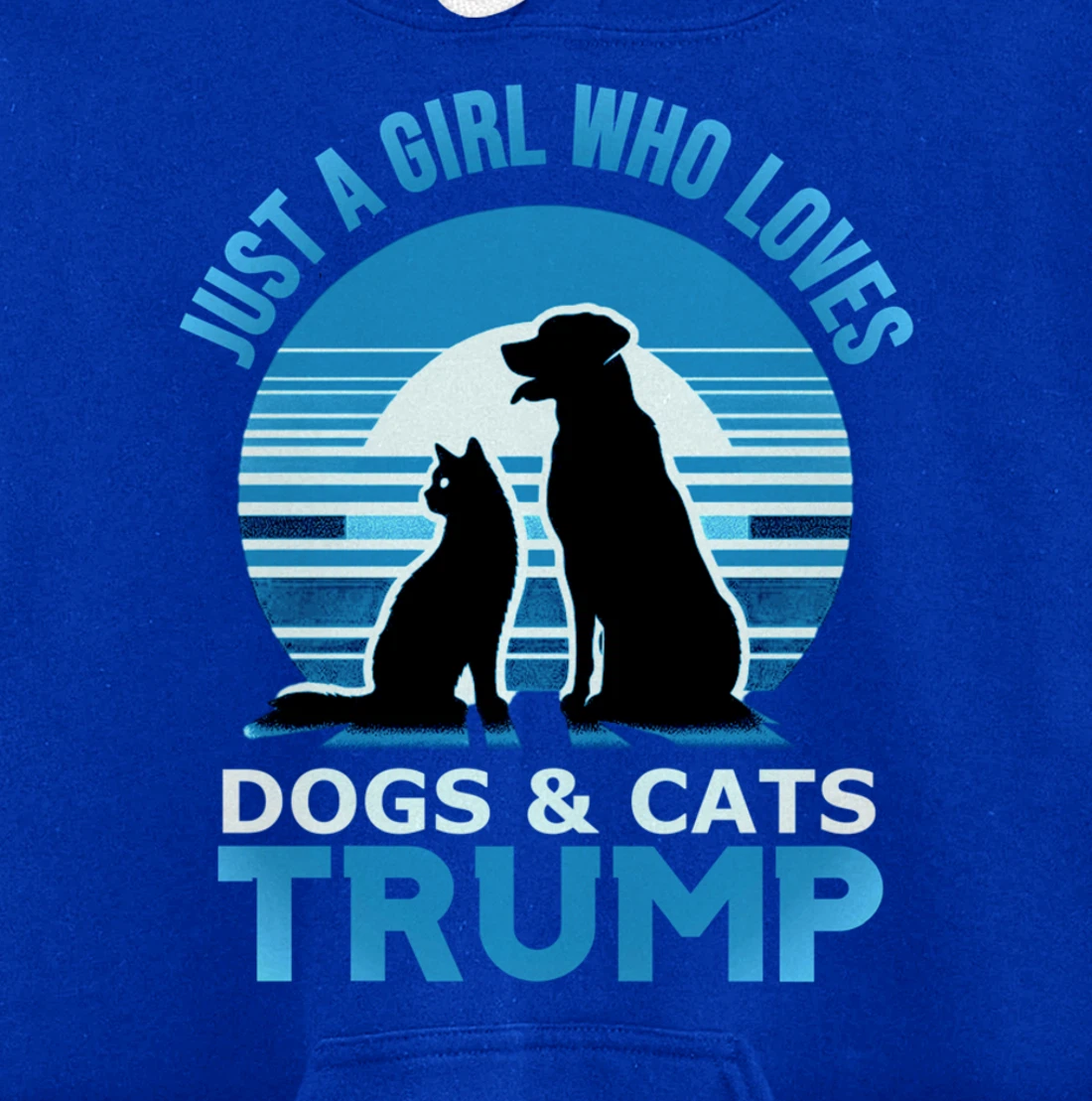 funny Just A Girl Who Loves Dogs And cats and donald trump Pullover Hoodie