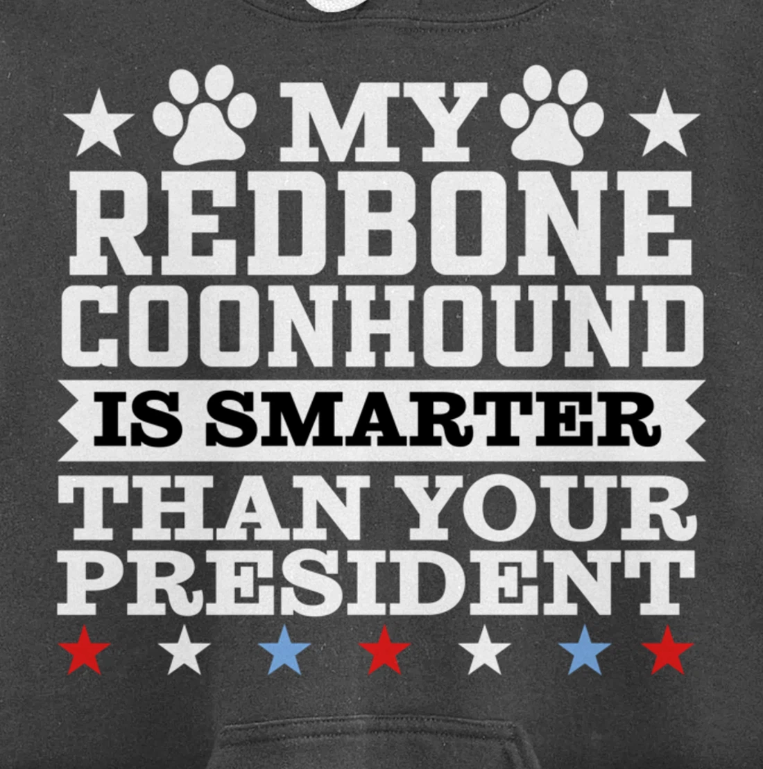 My Redbone Coonhound Dog Smarter President Funny Trump Pullover Hoodie
