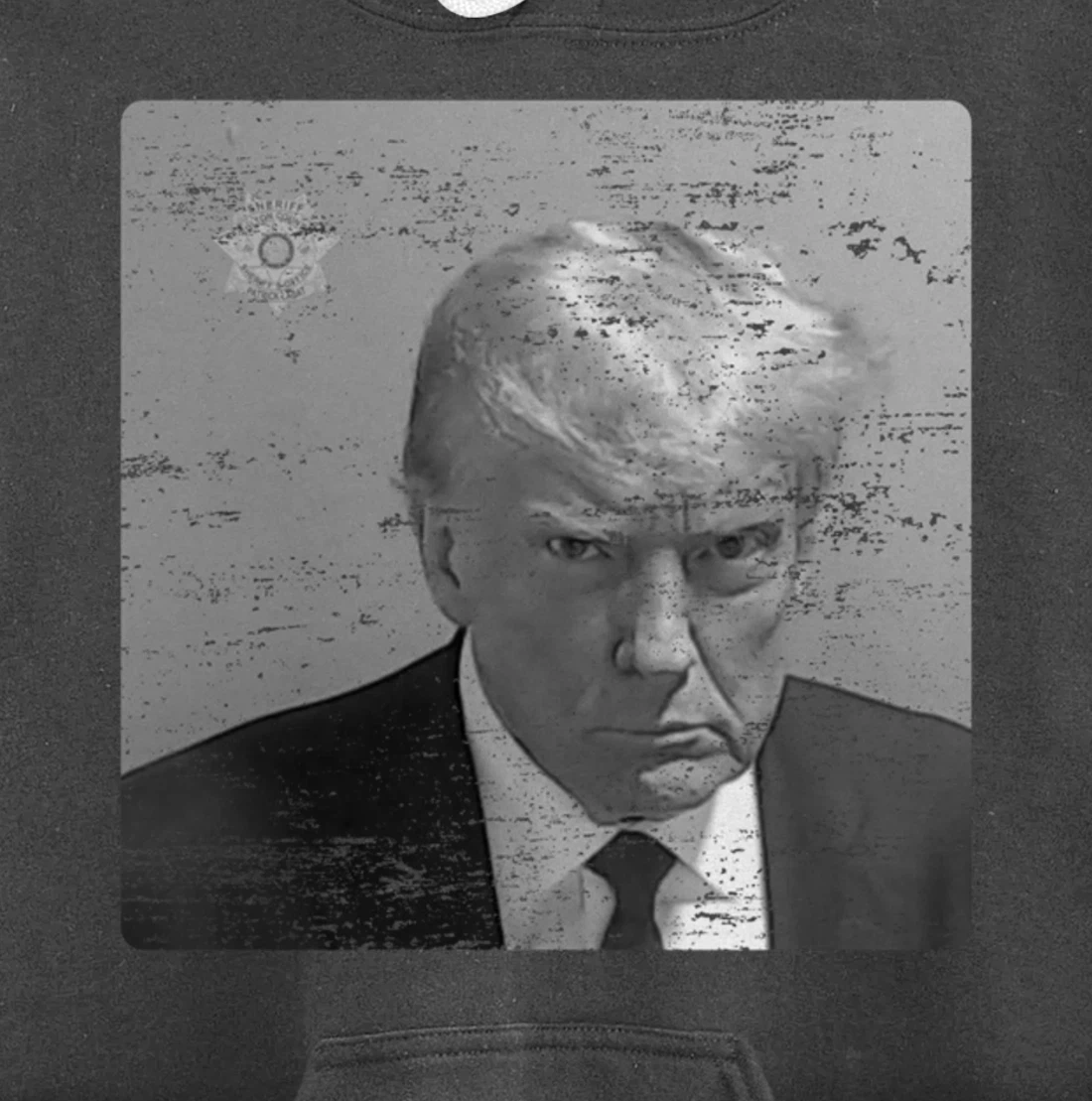 Donald Trump Mugshot Shirt Original Black and White Vintage Pullover Hoodie