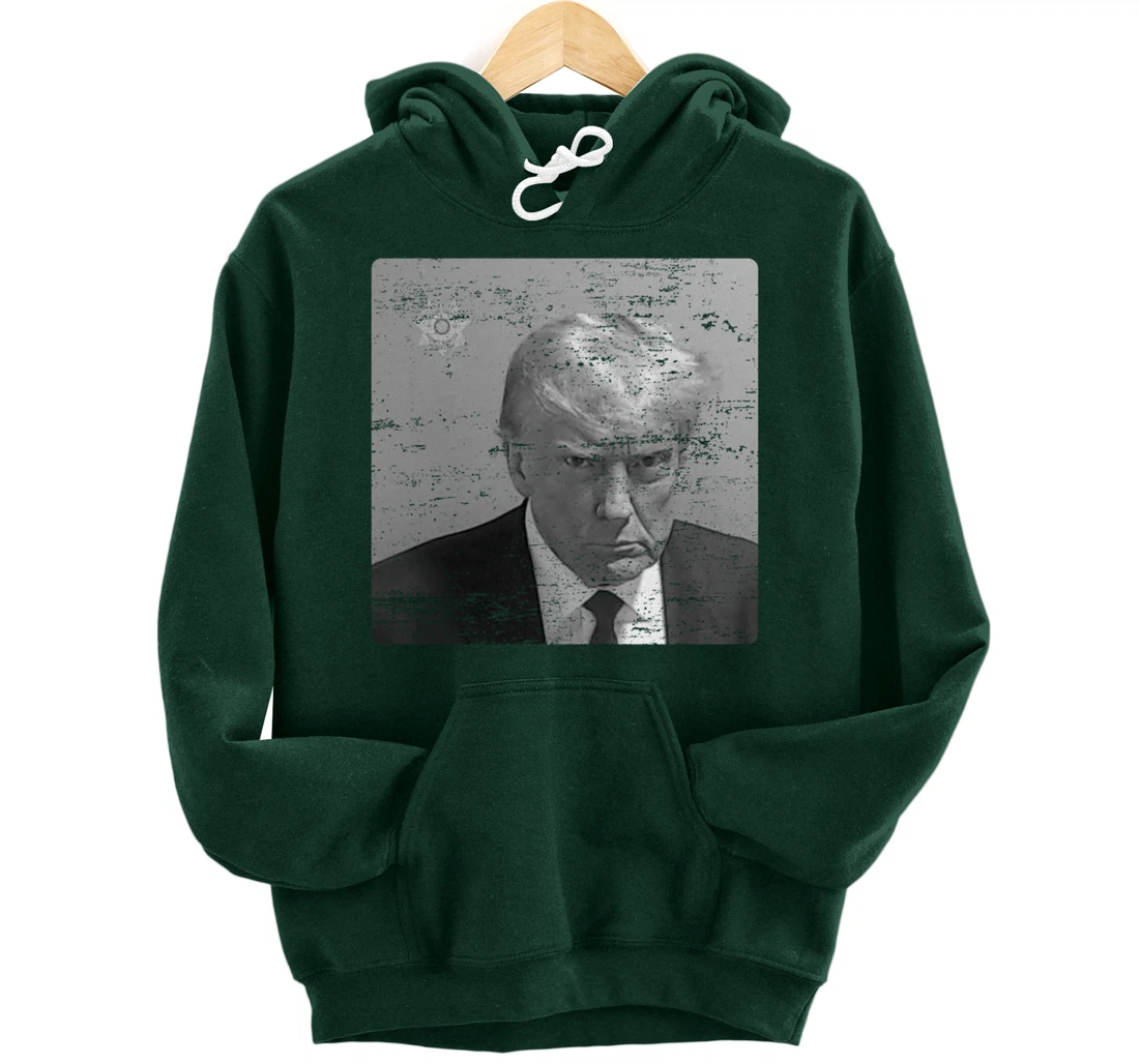 Donald Trump Mugshot Shirt Original Black and White Vintage Pullover Hoodie