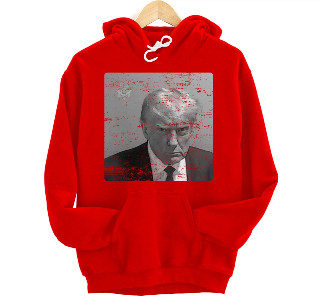 Donald Trump Mugshot Shirt Original Black and White Vintage Pullover Hoodie