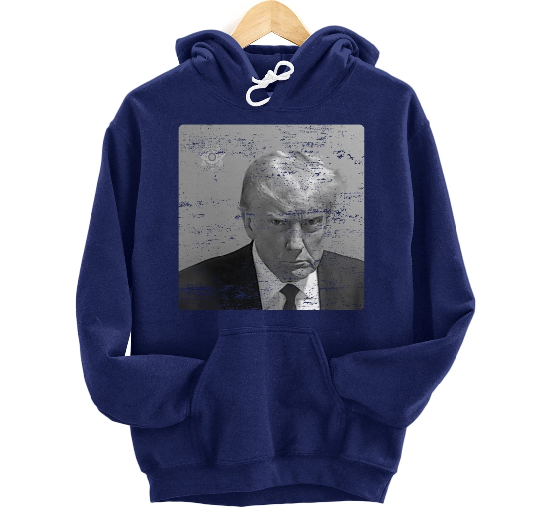 Donald Trump Mugshot Shirt Original Black and White Vintage Pullover Hoodie