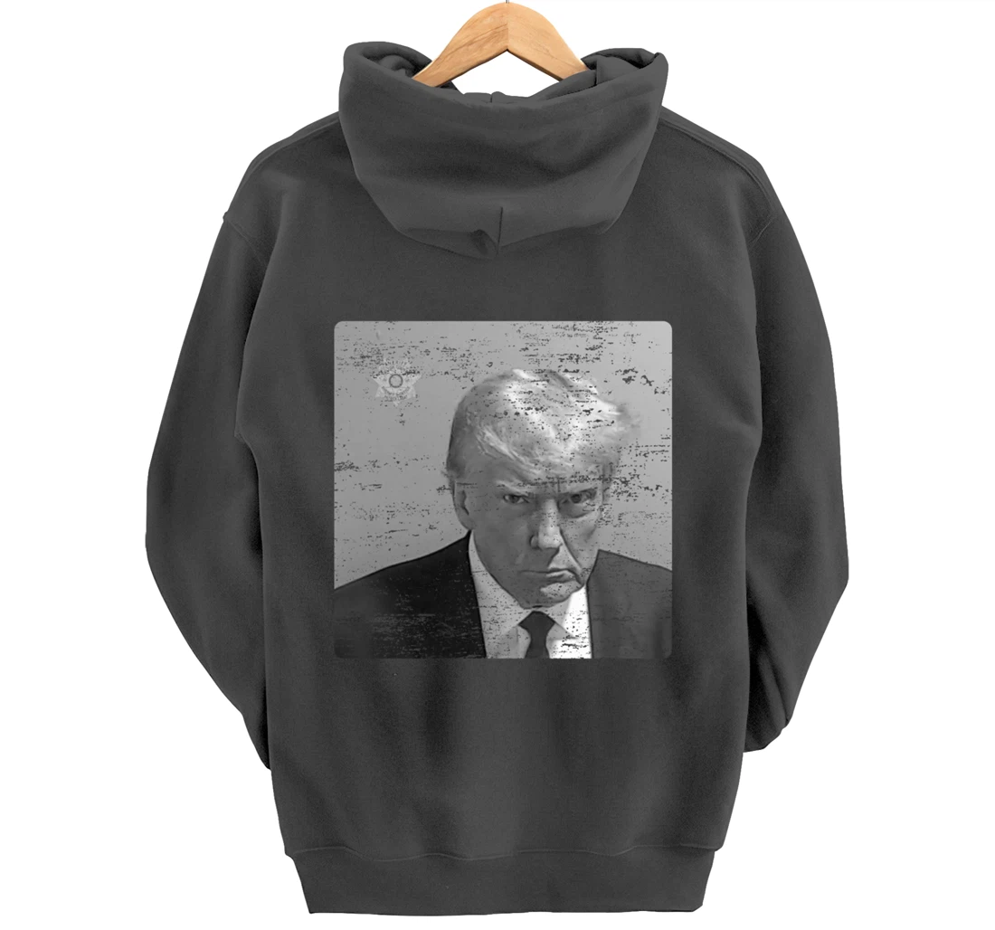 Donald Trump Mugshot Shirt Original Black and White Vintage Pullover Hoodie