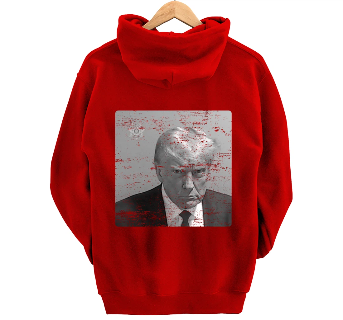 Donald Trump Mugshot Shirt Original Black and White Vintage Pullover Hoodie
