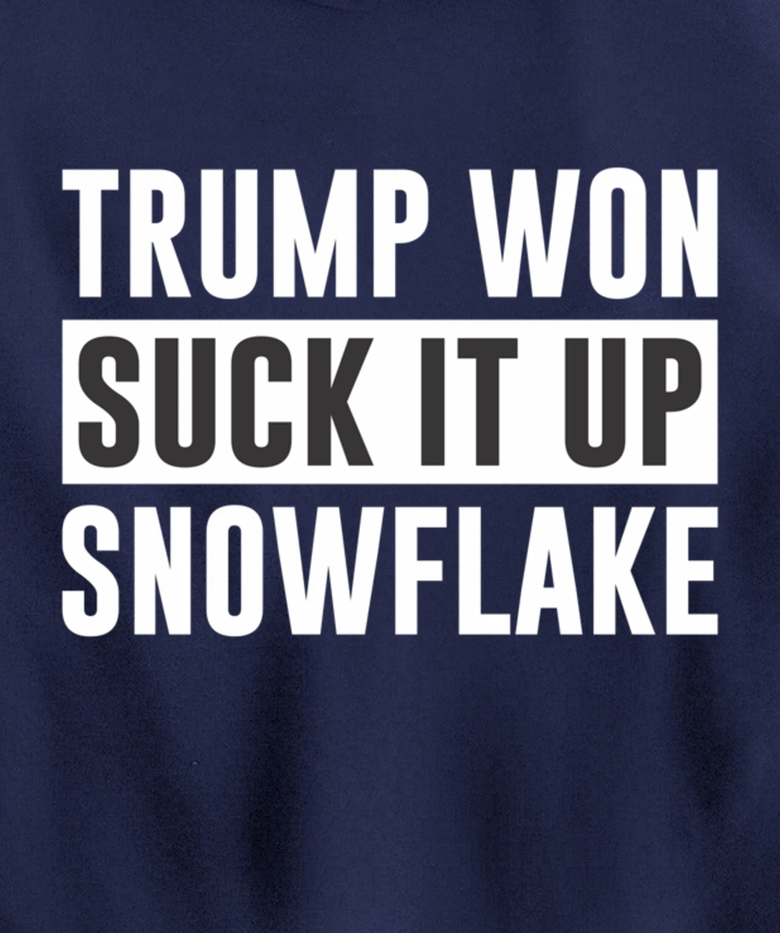 Trump Won - Suck It Up Snowflake - Pullover Hoodie