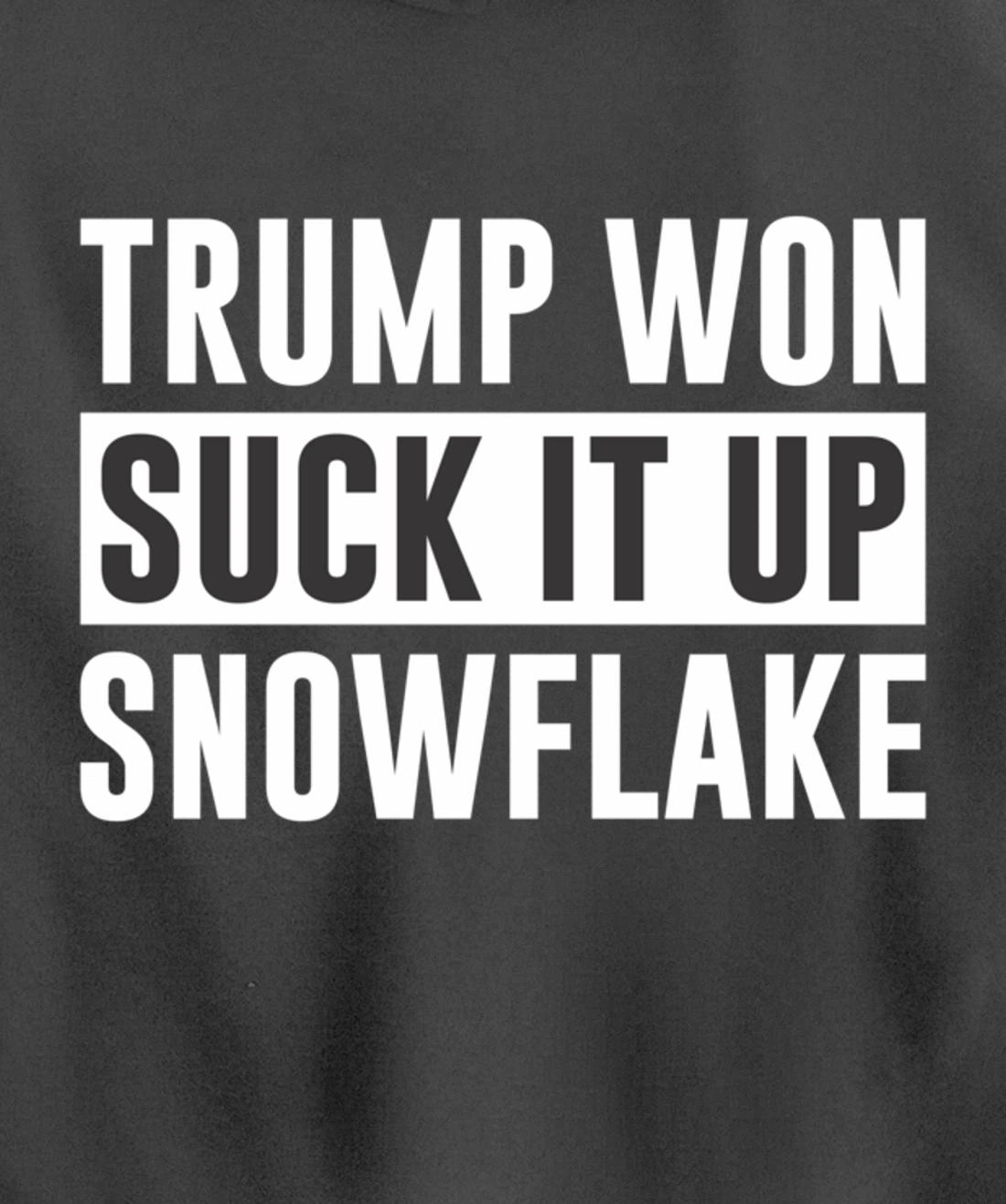 Trump Won - Suck It Up Snowflake - Pullover Hoodie