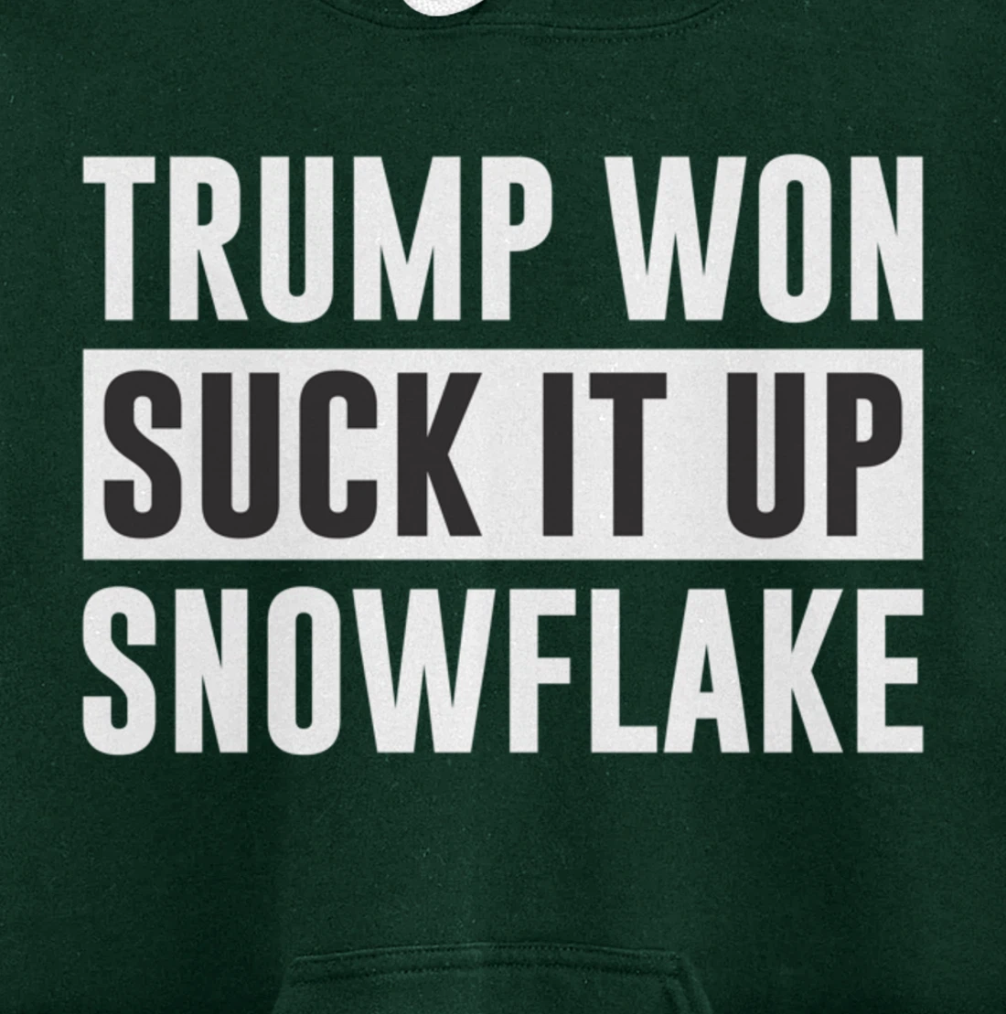 Trump Won - Suck It Up Snowflake - Pullover Hoodie