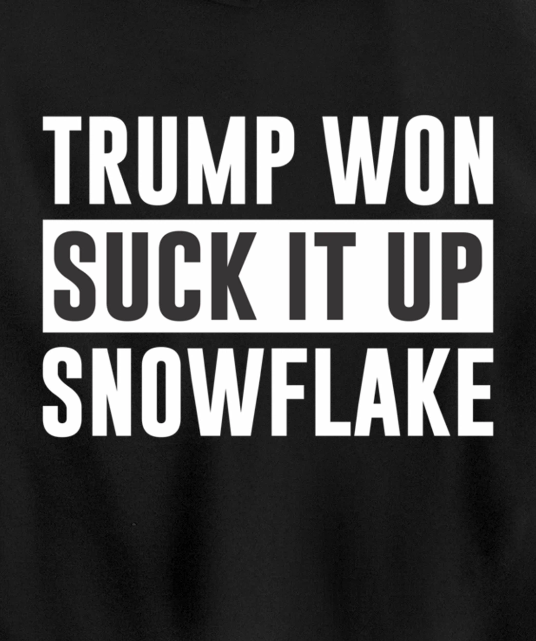 Trump Won - Suck It Up Snowflake - Pullover Hoodie