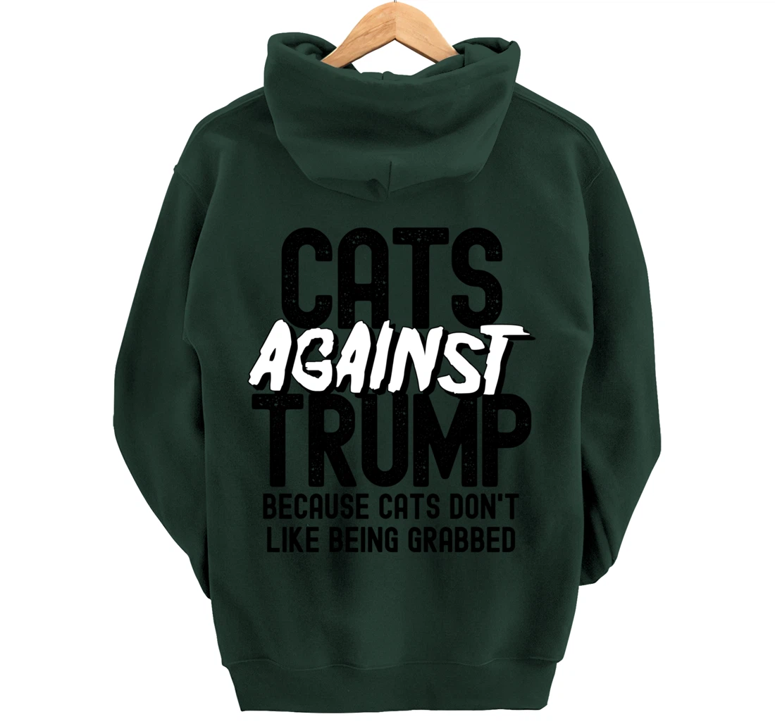 Funny Anti Trump Cats Against Trump Pullover Hoodie