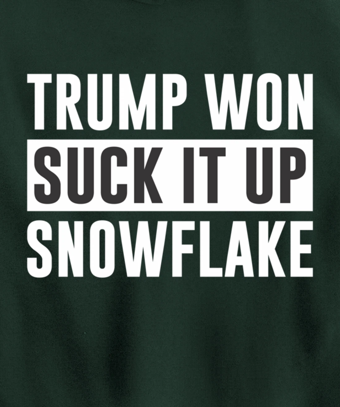 Trump Won - Suck It Up Snowflake - Pullover Hoodie