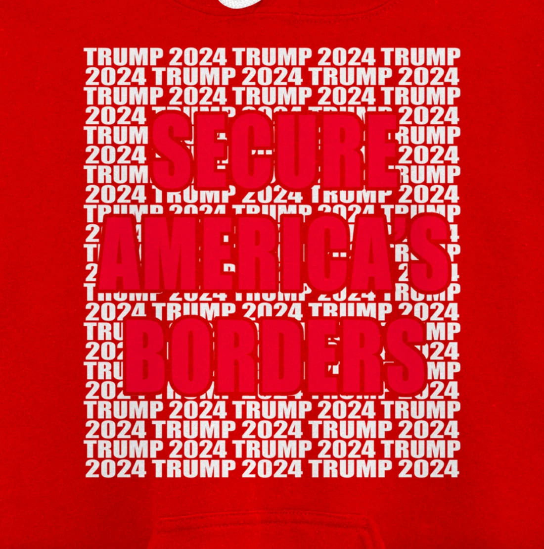 Secure Americas Borders Trump 2024 Pro Trump Cool Trump for Pullover Hoodie