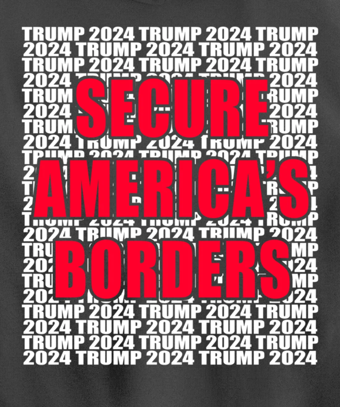 Secure Americas Borders Trump 2024 Pro Trump Cool Trump for Pullover Hoodie