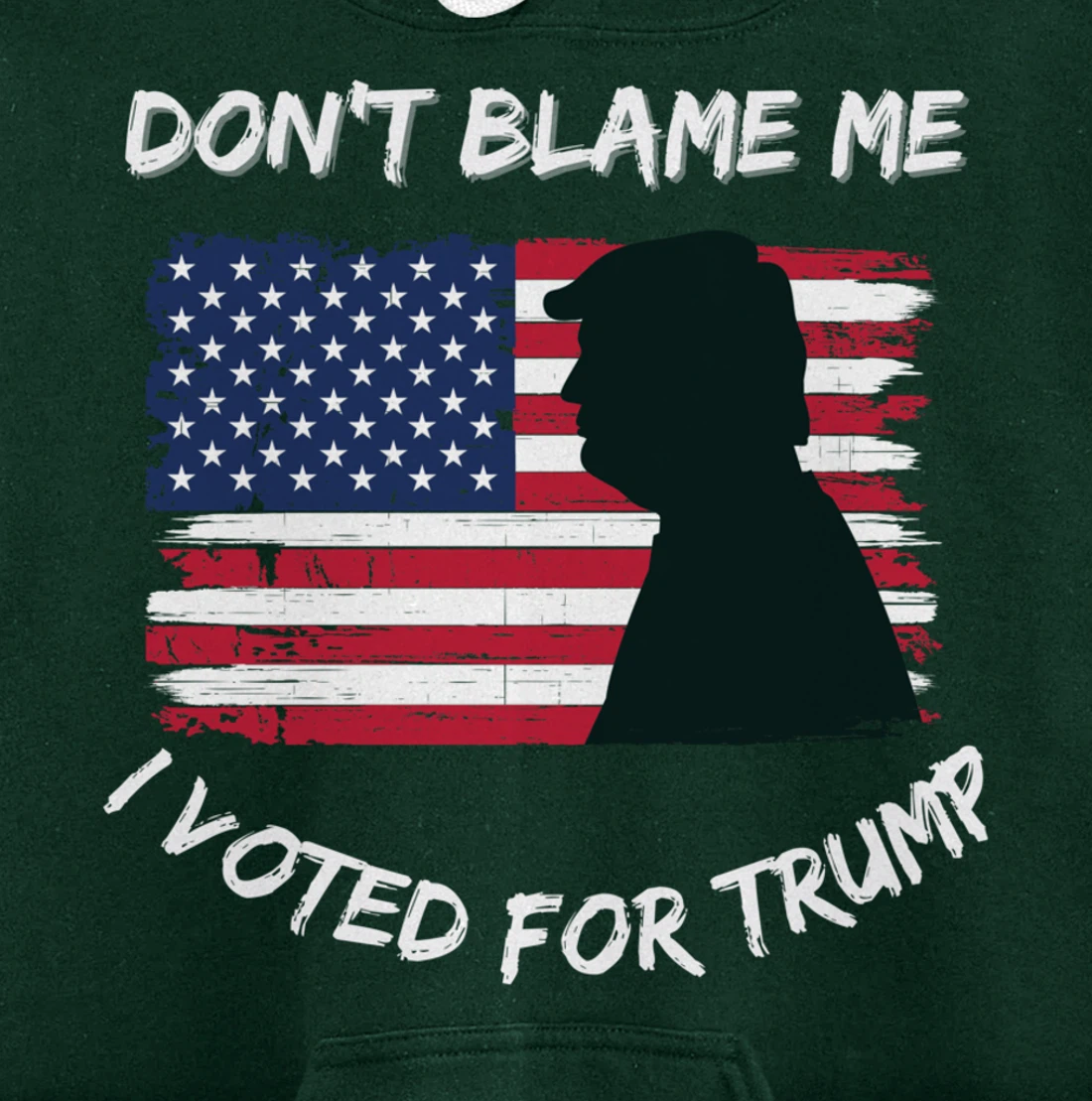 FUNNY PATRIOTIC FLAG "DON'T BLAME ME I VOTED FOR TRUMP" Pullover Hoodie