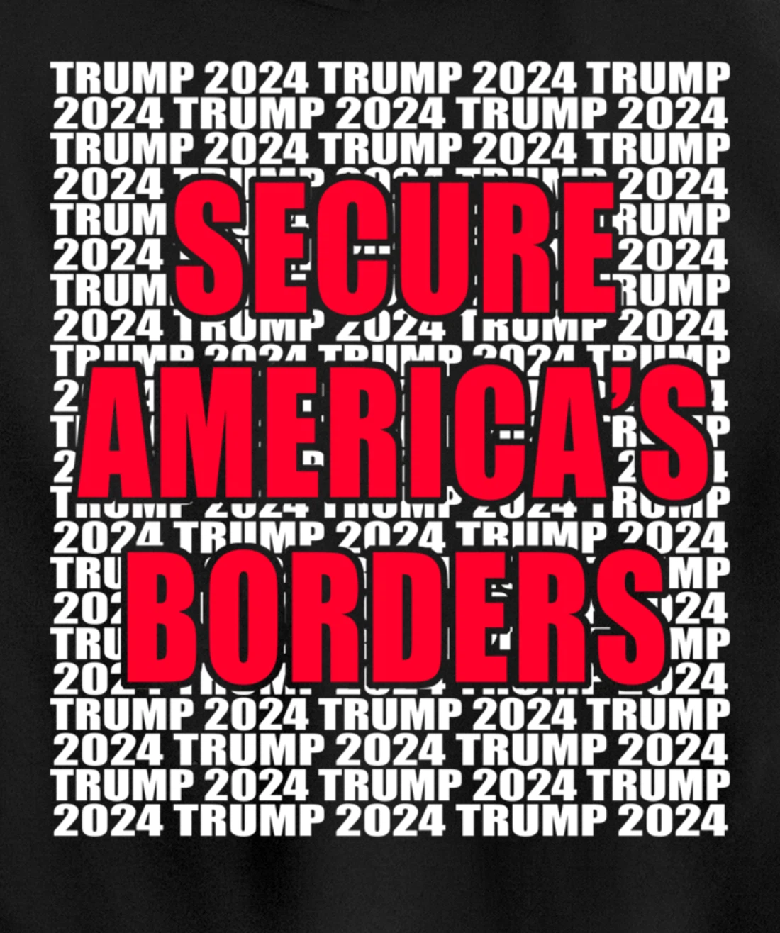 Secure Americas Borders Trump 2024 Pro Trump Cool Trump for Pullover Hoodie