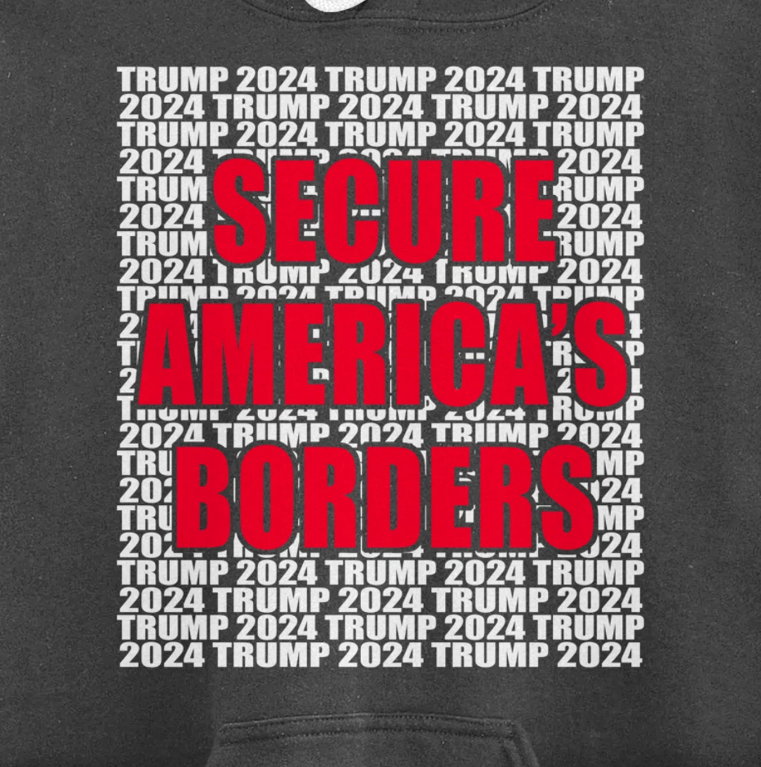 Secure Americas Borders Trump 2024 Pro Trump Cool Trump for Pullover Hoodie