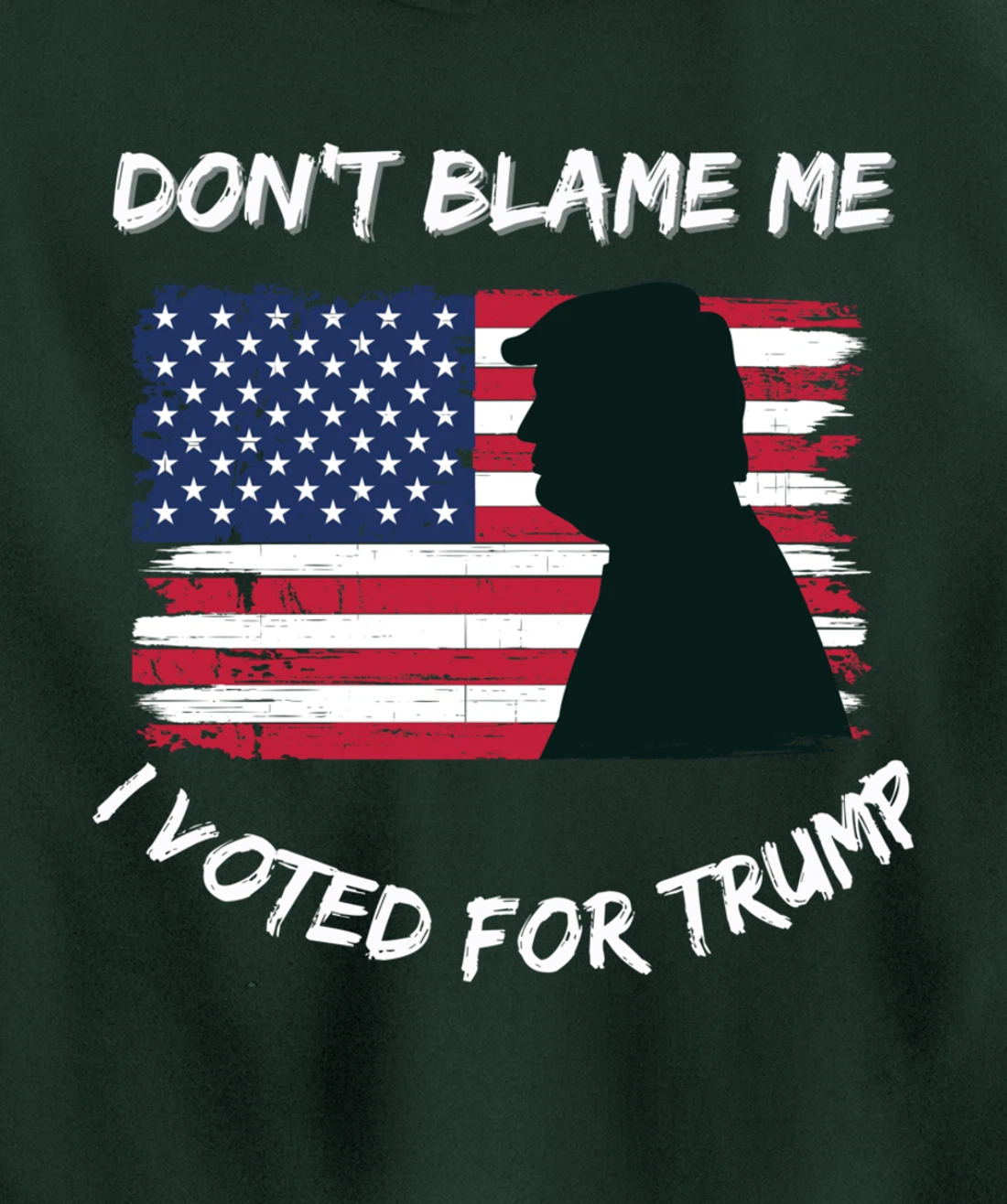 FUNNY PATRIOTIC FLAG "DON'T BLAME ME I VOTED FOR TRUMP" Pullover Hoodie