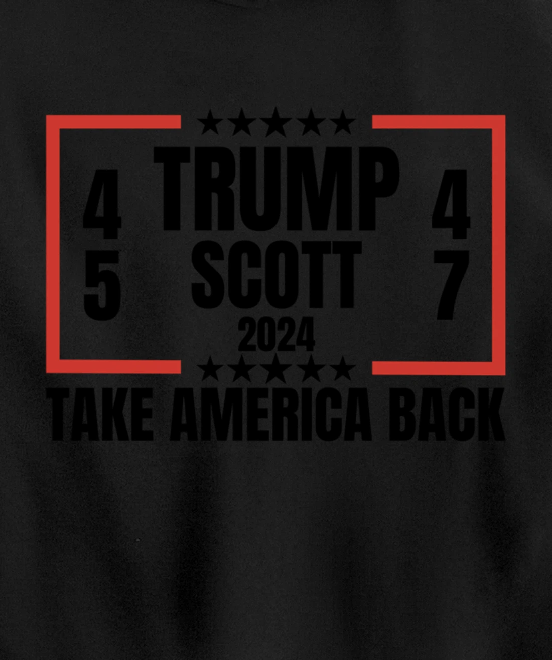 Trump Scott 2024 Take America Back Patriotic Pullover Hoodie