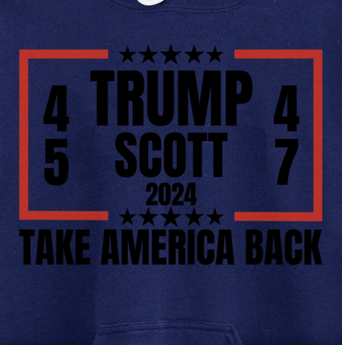 Trump Scott 2024 Take America Back Patriotic Pullover Hoodie