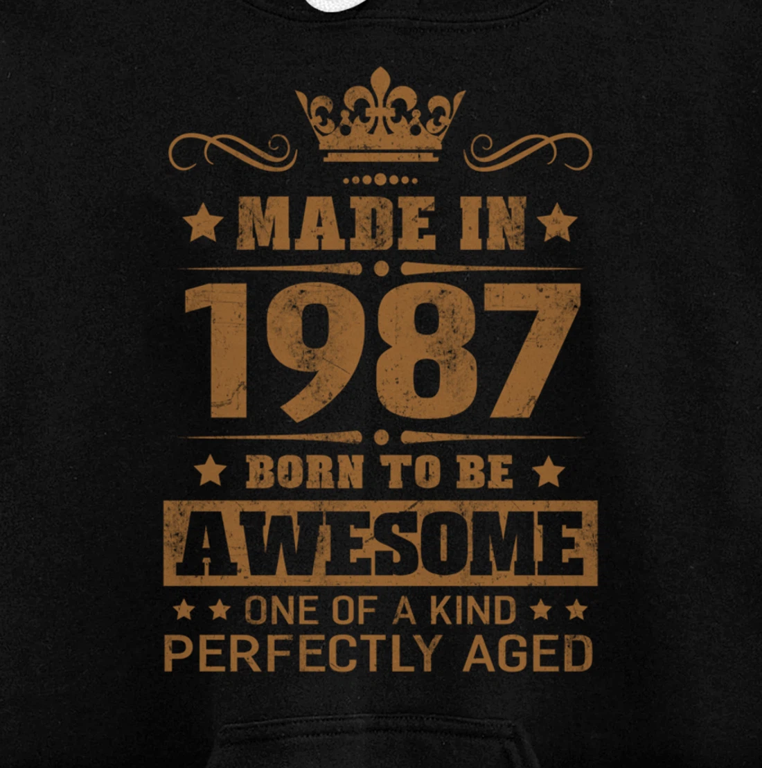 Made in 1987 Born To Be Awesome Birthday Gifts Pullover Hoodie