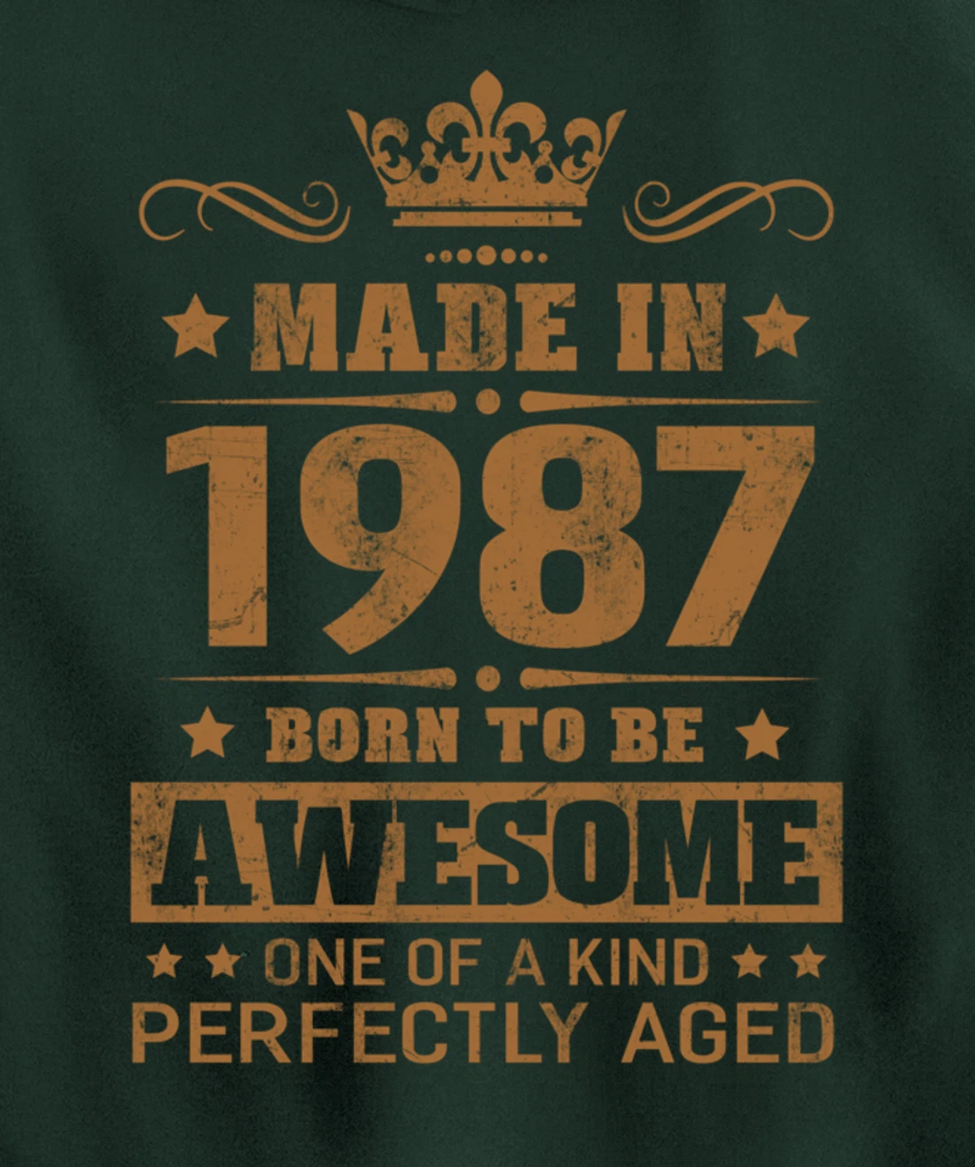 Made in 1987 Born To Be Awesome Birthday Gifts Pullover Hoodie
