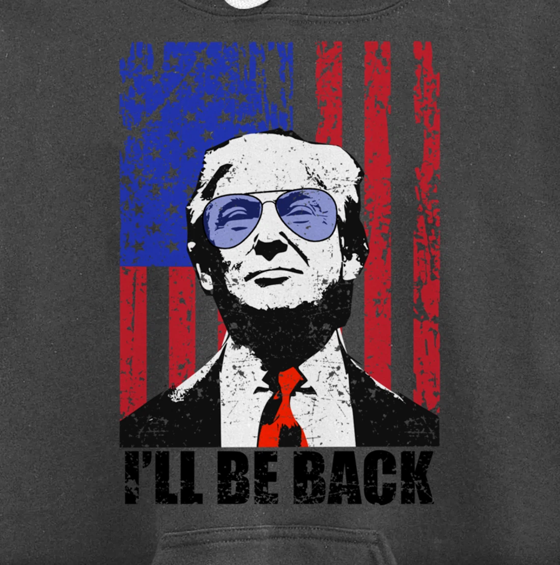I’ll Be Back Funny Quote Trump 2024 July 4th Pullover Hoodie