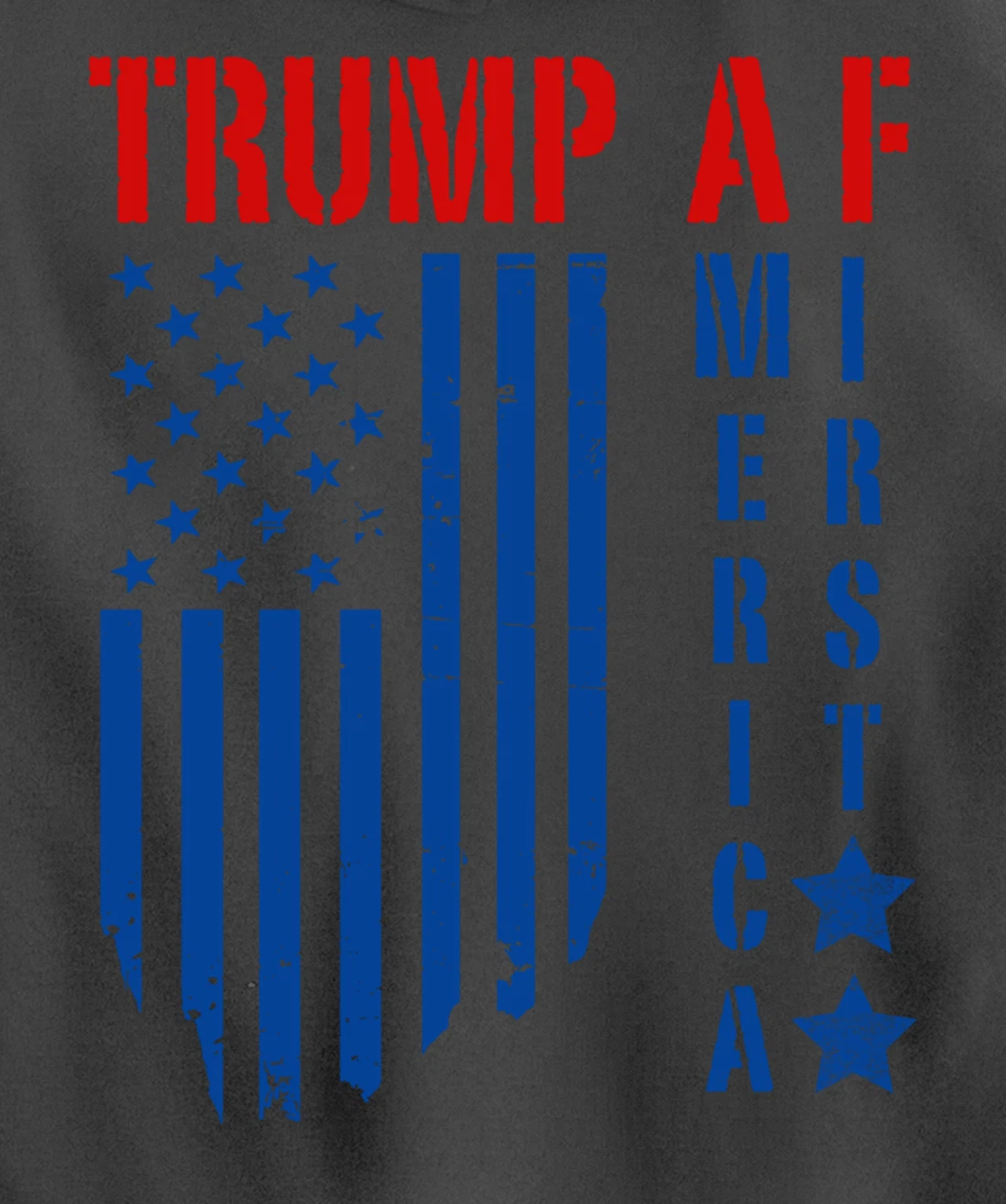 TRUMP AF America First Ultra MAGA Republican Military Voter Pullover Hoodie