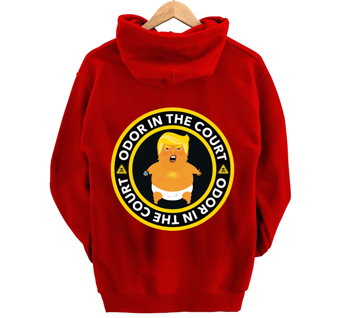 trump farts odor in the court - anti trump - toxic gas Pullover Hoodie