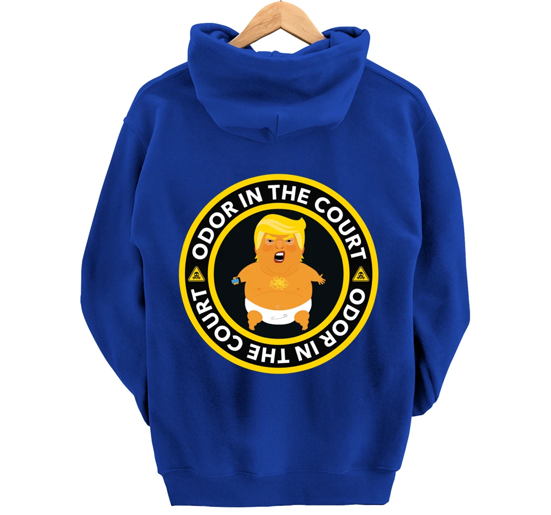 trump farts odor in the court - anti trump - toxic gas Pullover Hoodie