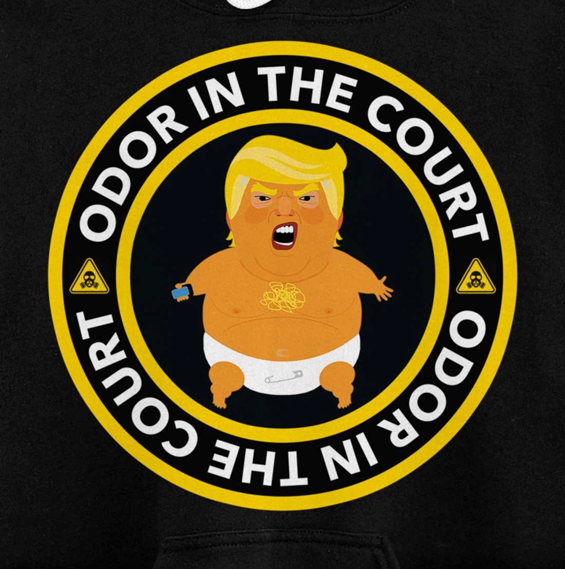 trump farts odor in the court - anti trump - toxic gas Pullover Hoodie